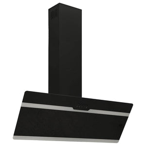 Dunstabzugshaube 90cm Stahl/Glas Schwarz
