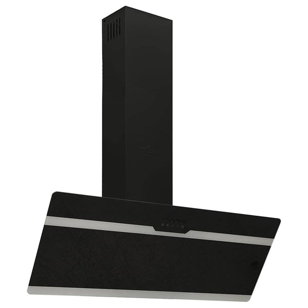 Dunstabzugshaube 90cm Stahl/Glas Schwarz