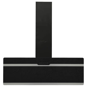 Dunstabzugshaube 90cm Stahl/Glas Schwarz