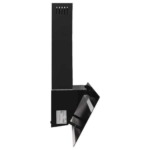 Dunstabzugshaube 90cm Stahl/Glas Schwarz