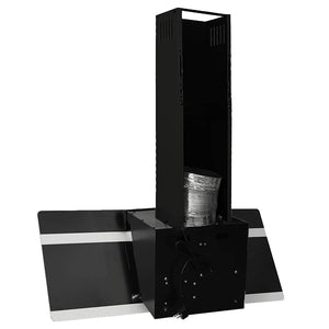 Dunstabzugshaube 90cm Stahl/Glas Schwarz