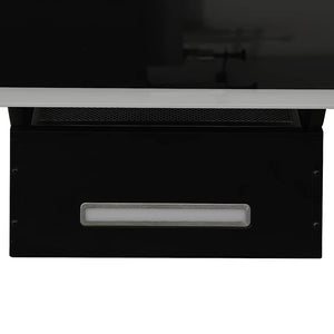 Dunstabzugshaube 90cm Stahl/Glas Schwarz