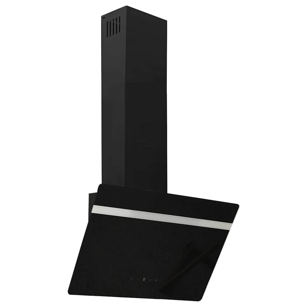 vidaXL Cooker Hood 60 cm Steel and Tempered Glass Black