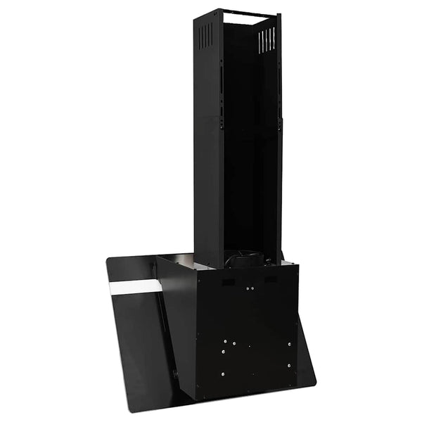 Dunstabzugshaube 60 cm Stahl/Glas Schwarz