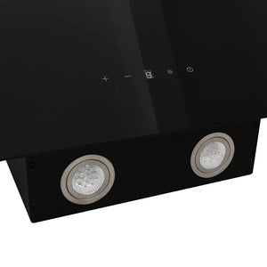 Dunstabzugshaube 60 cm Stahl/Glas Schwarz