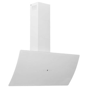 Dunstabzugshaube 90cm Stahl/Glas Weiß