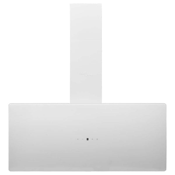 Dunstabzugshaube 90cm Stahl/Glas Weiß