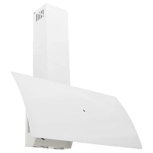 Dunstabzugshaube 90cm Stahl/Glas Weiß