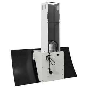 Dunstabzugshaube 90cm Stahl/Glas Weiß