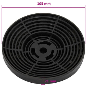 Dunstabzugshauben Kohlefilter 105x21mm, 2er-Pack