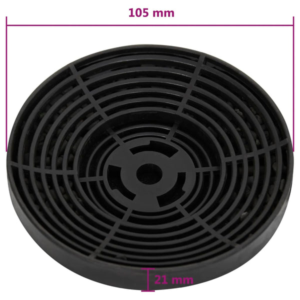 Dunstabzugshauben Kohlefilter 105x21mm, 2er-Pack