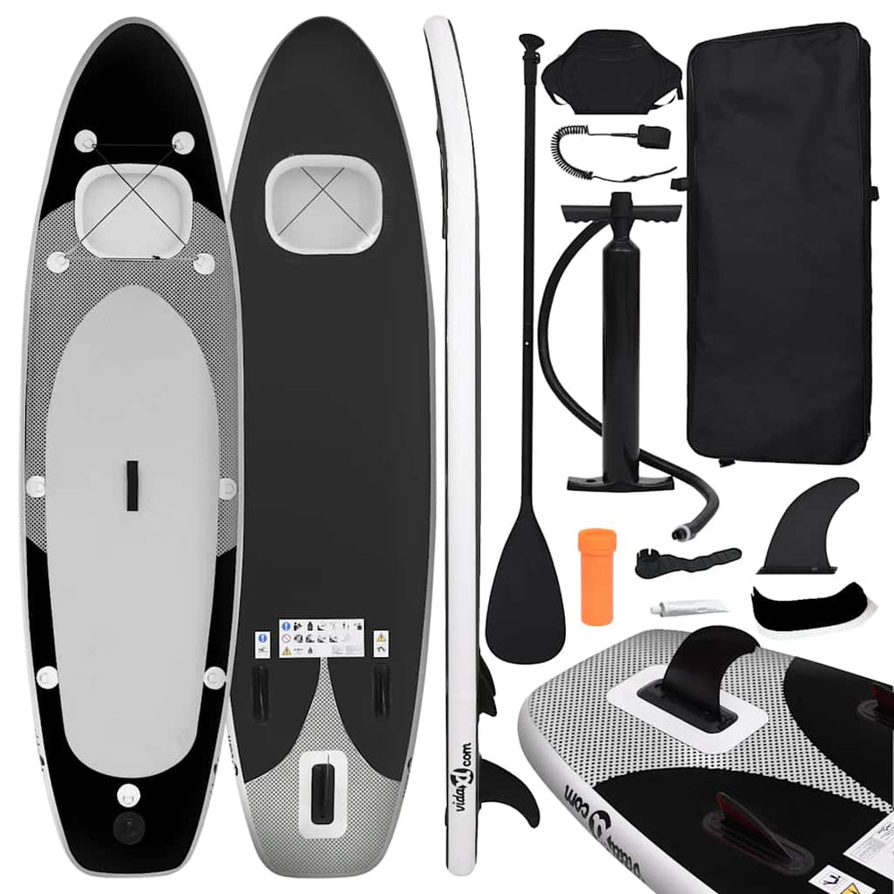 Aufblasbares SUP Board Set 300cm Schwarz