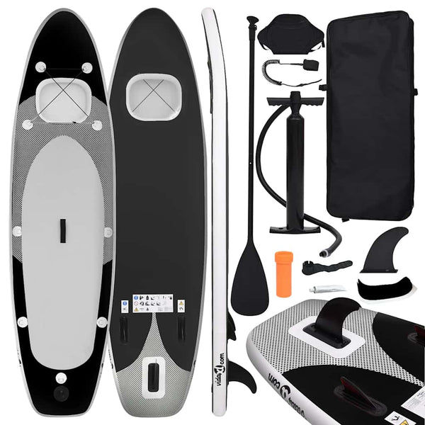 Aufblasbares SUP Board Set 300cm Schwarz