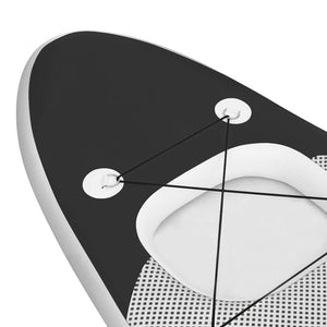 Schwarzes aufblasbares SUP Board Set 330 cm
