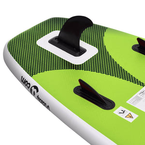 Inflatable SUP Board Set 360x81x10 cm Green