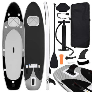 Aufblasbares SUP Board Set 360cm Schwarz