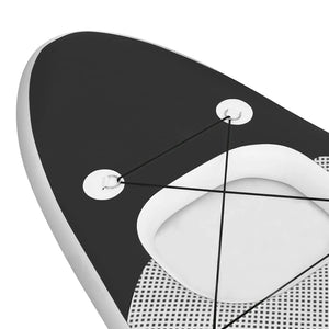 Aufblasbares SUP Board Set 360cm Schwarz