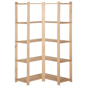 Eckregal Kiefer Massivholz 5 Böden