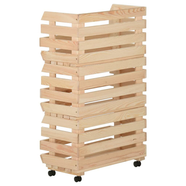 Küchenwagen Kiefer Massivholz 80 cm