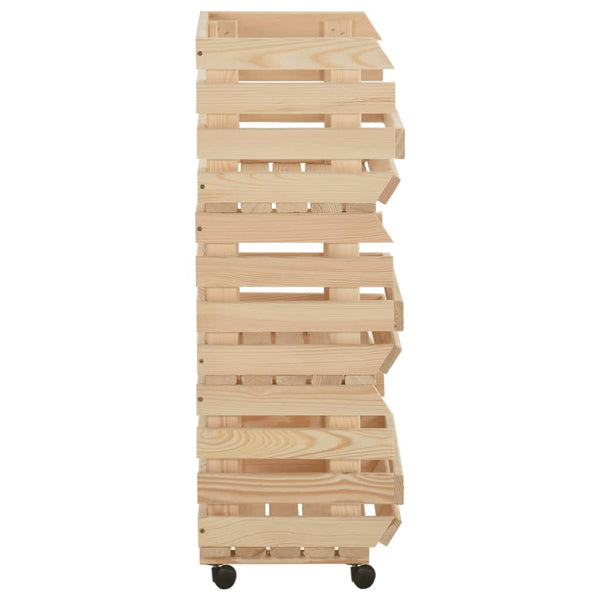 Küchenwagen Kiefer Massivholz 80 cm