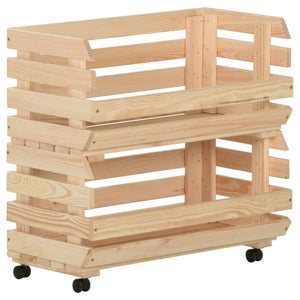 Küchenwagen aus Kiefernholz