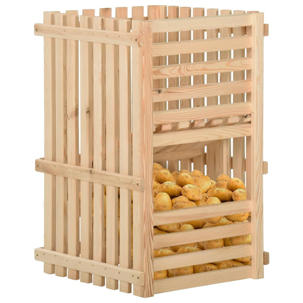 Kartoffelkiste Kiefer Massivholz 50x50x80cm