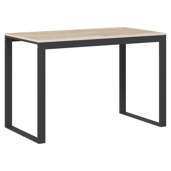 vidaXL Bureau Noir et Chêne 110x60x73cm Bois d'ingénierie