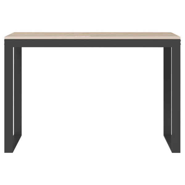 vidaXL Bureau Noir et Chêne 110x60x73cm Bois d'ingénierie
