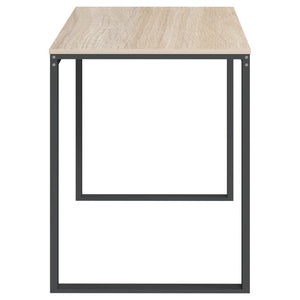 vidaXL Bureau Noir et Chêne 110x60x73cm Bois d'ingénierie