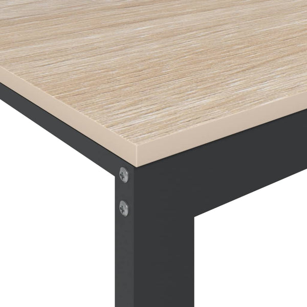 vidaXL Bureau Noir et Chêne 110x60x73cm Bois d'ingénierie