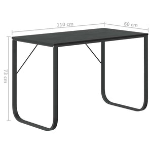 Computertisch Schwarz 110x60x73 cm Holzwerkstoff
