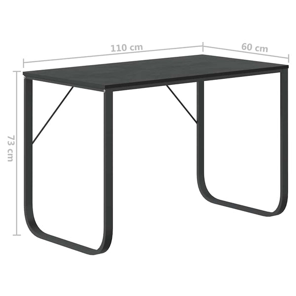 Computertisch Schwarz 110x60x73 cm Holzwerkstoff