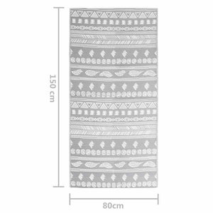 Outdoor-Teppich ARAKIL Grau 80x150 cm PP