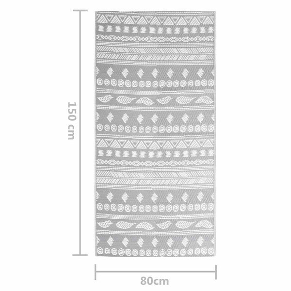 Outdoor-Teppich ARAKIL Grau 80x150 cm PP