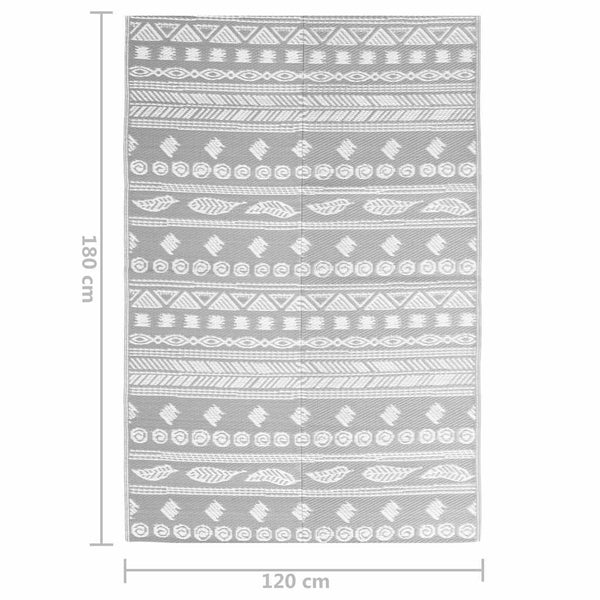 Outdoor-Teppich ARAKIL Grau 120x180 cm PP