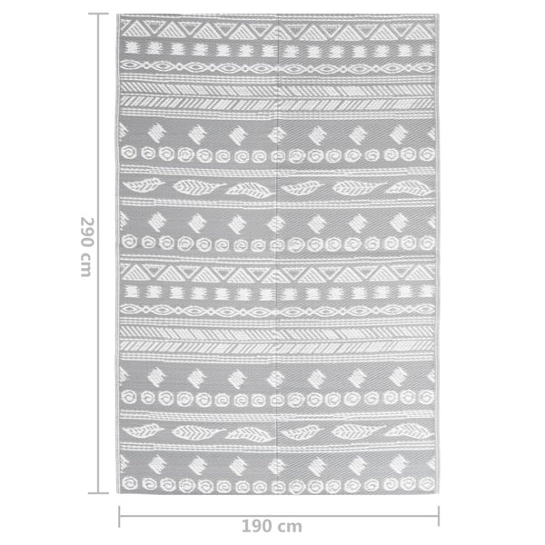 Outdoor-Teppich ARAKIL Grau 190x290 cm PP