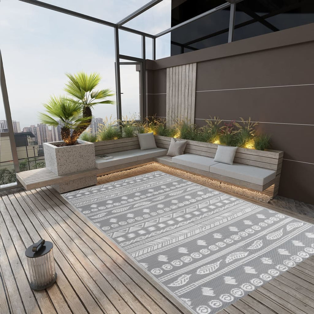 Outdoor-Teppich ARAKIL Grau 190x290 cm PP