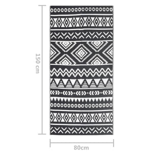Outdoor-Teppich ARAKIL Schwarz 80x150 cm PP