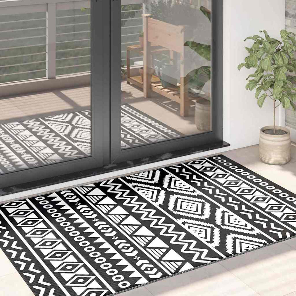 Outdoor-Teppich ARAKIL Schwarz 120x180 cm PP