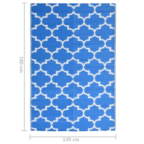 Outdoor-Teppich ARAKIL Blau 120x180 cm PP