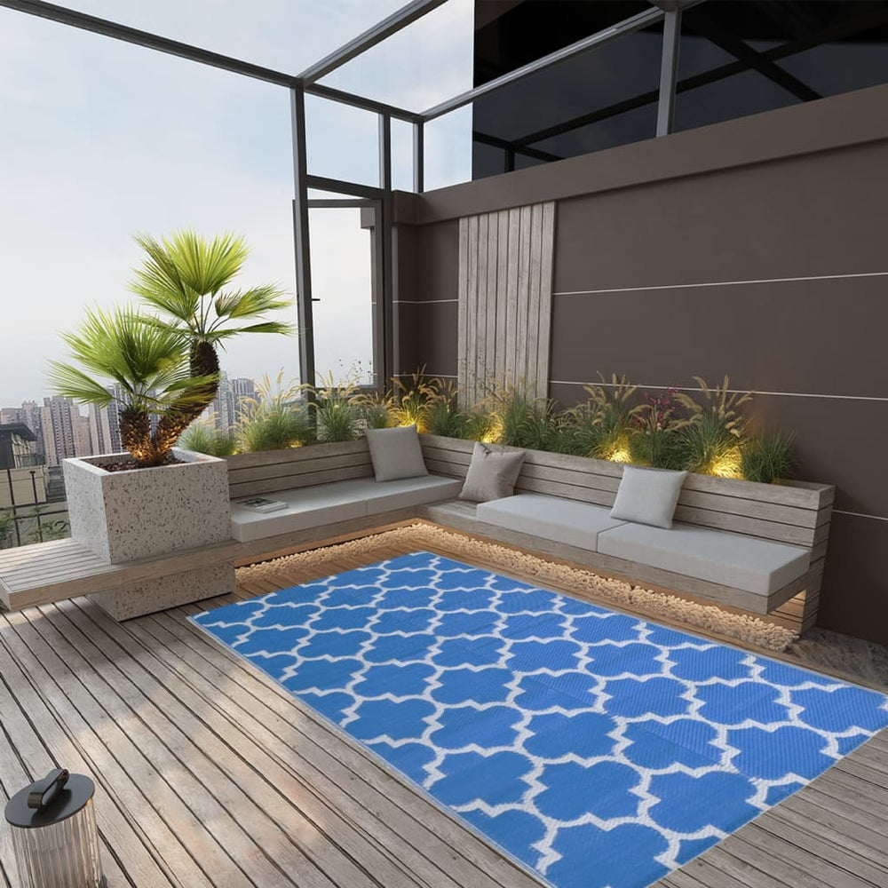 Outdoor-Teppich ARAKIL Blau 120x180 cm PP