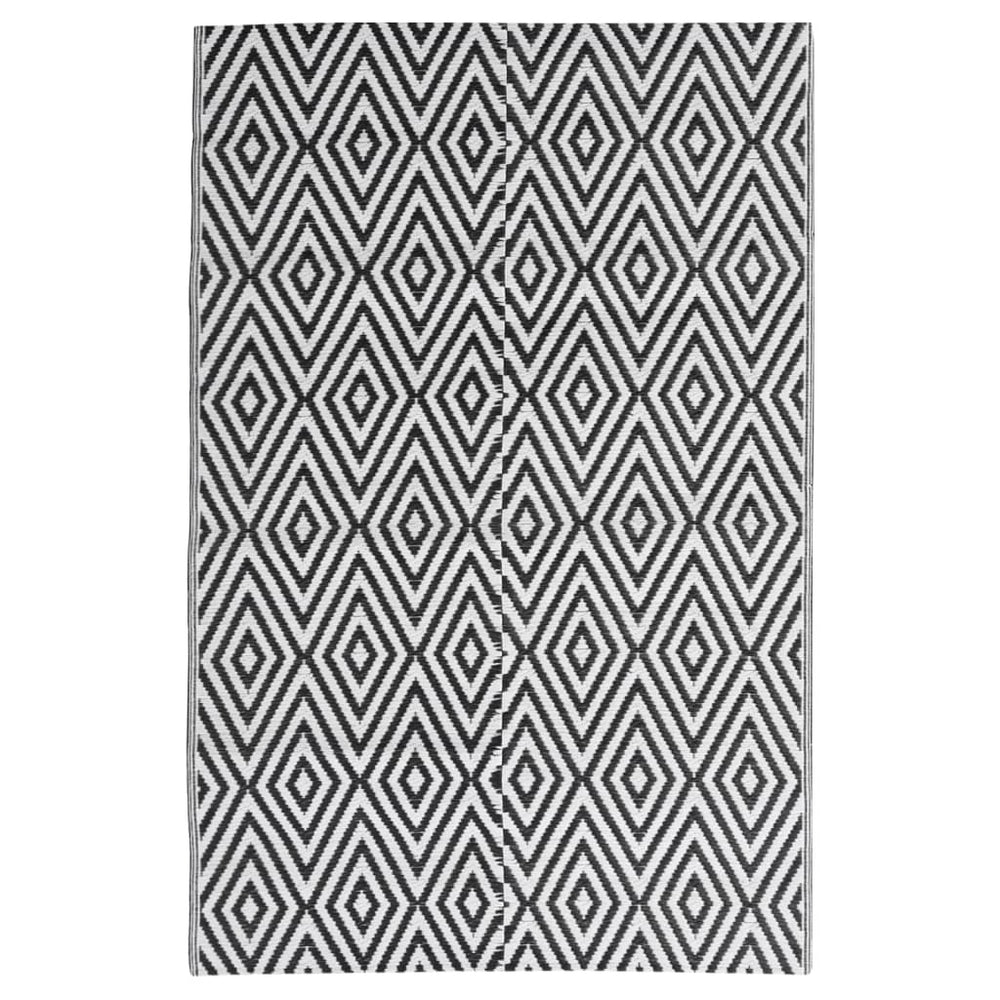 Outdoor-Teppich ARAKIL Schwarz 140x200 cm PP