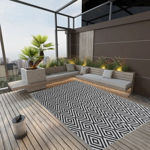 vidaXL Tapis d'extérieur ARAKIL Noir 140x200 cm PP