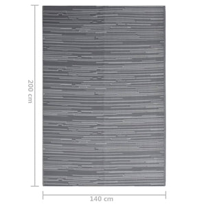 Outdoor-Teppich ARAKIL Anthrazit 140x200 cm PP