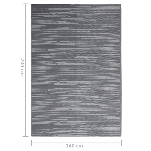 Outdoor-Teppich ARAKIL Anthrazit 140x200 cm PP
