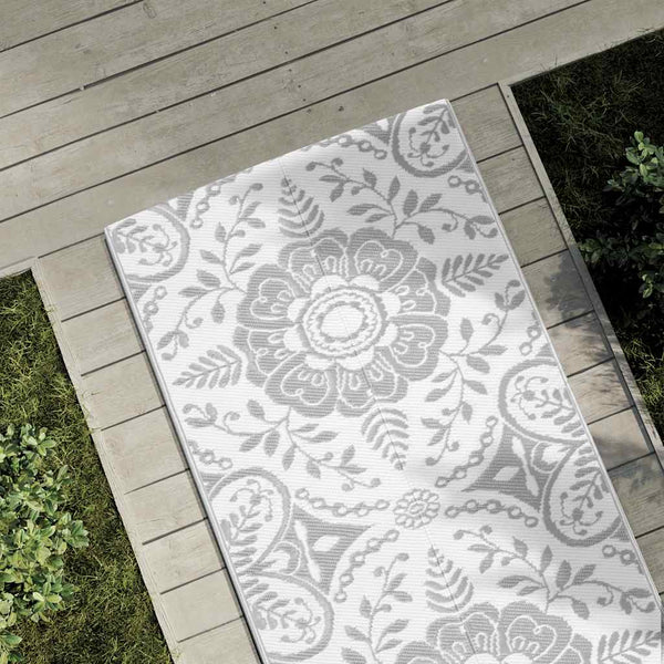 Outdoor-Teppich ARAKIL Hellgrau 80x250 cm PP