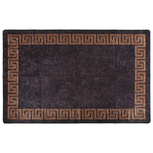 Waschbarer Teppich 80x150 cm Schwarz/Gold