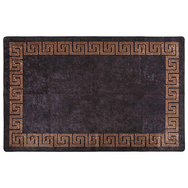 Waschbarer Teppich 80x150 cm Schwarz/Gold