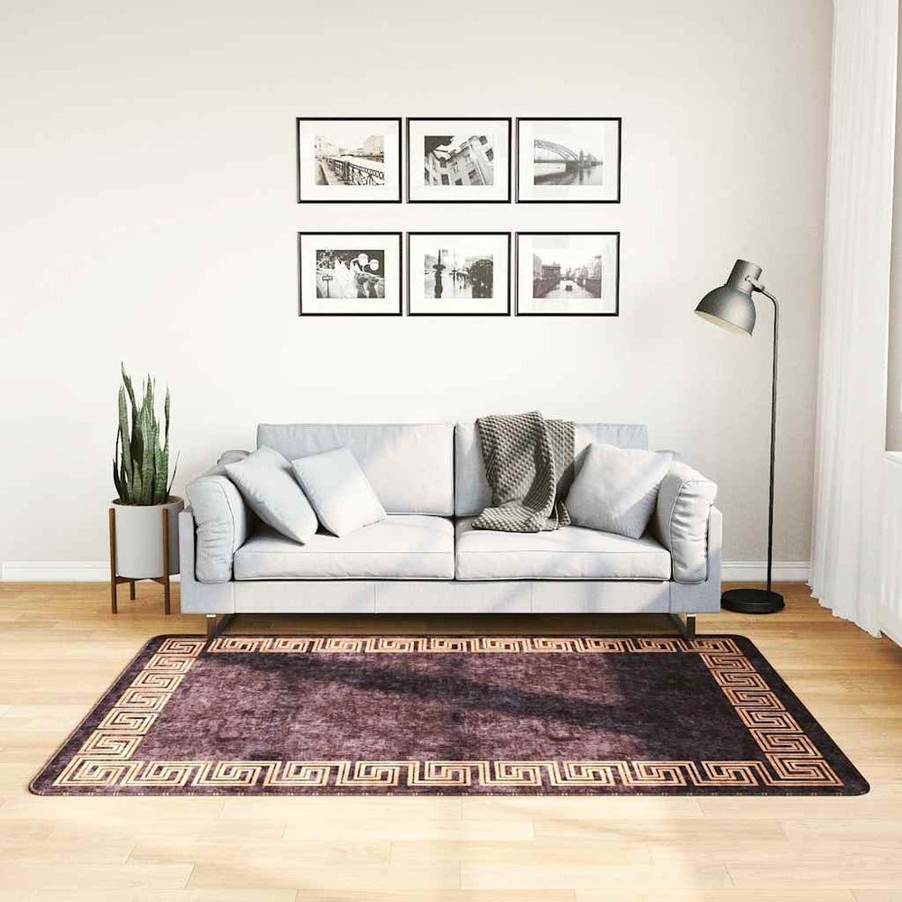 Waschbarer Teppich 120x180 cm Schwarz/Gold