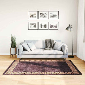 Waschbarer Teppich 120x180 cm Schwarz/Gold